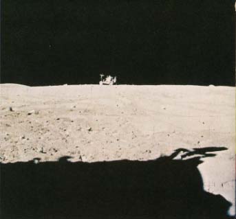 Moon Car 'Rover' on Lunar Surface