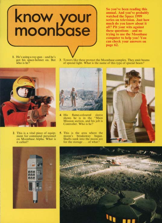 Know Your Moonbase - Space: 1999 Quiz