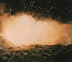 Explosion on the Lunar Surface