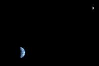 Earth and Moon, as seen from Mars