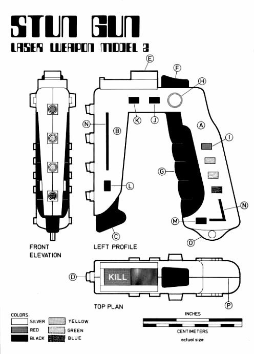 Stun Gun, Model 2 - Blueprint
