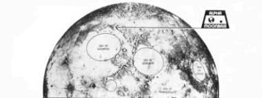 Drawing of Moon Showing Location of Moonbase Alpha
