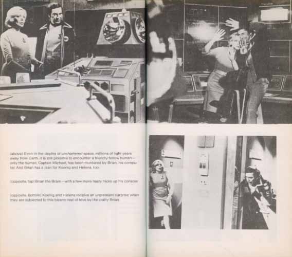 1. Helena, John and Brian the Brain, 2. Brian the Brain threatening Helena and John, 3. Brian the Brain testing John and Helena's love for each other