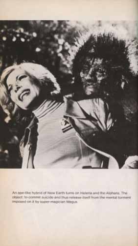 An ape-like hybrid attacks Helena on New Earth in New Adam, New Eve