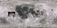 Barrel moon superimposed on actual Moon