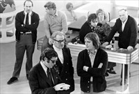 Director Lee Katzin, Reg Hill and designer Keith Wilson