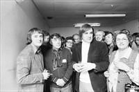 Keith Wilson, Brian Johnson and Gladys Goldsmith
