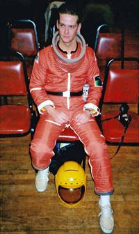 Mark Shaw in original spacesuit