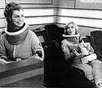 Barbara with another popular star of Space 1999, Catherine Schell