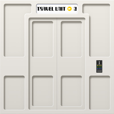 Travel Unit double doors (with door step)