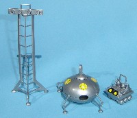 Light mast, moonbuggy and Zantor ship