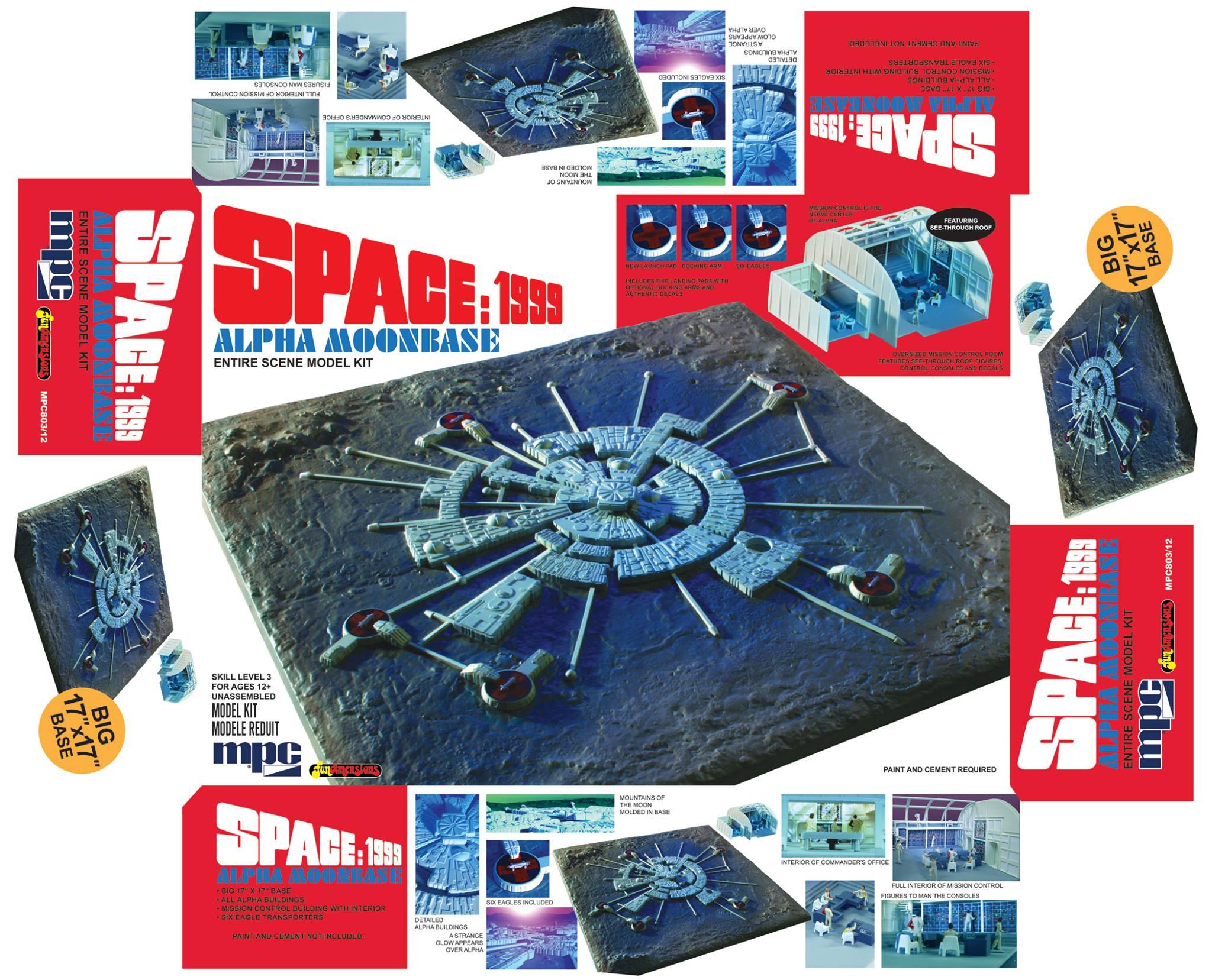 ALPHA MOONBASE RE-ISSUE MODEL KIT MADE BY MPC IN 2014 SPACE 1999 