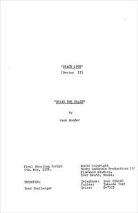 Title page of Brain The Brain script