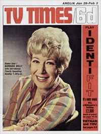 Barbara Kelly on the cover of the TV Times, 28 January 1967